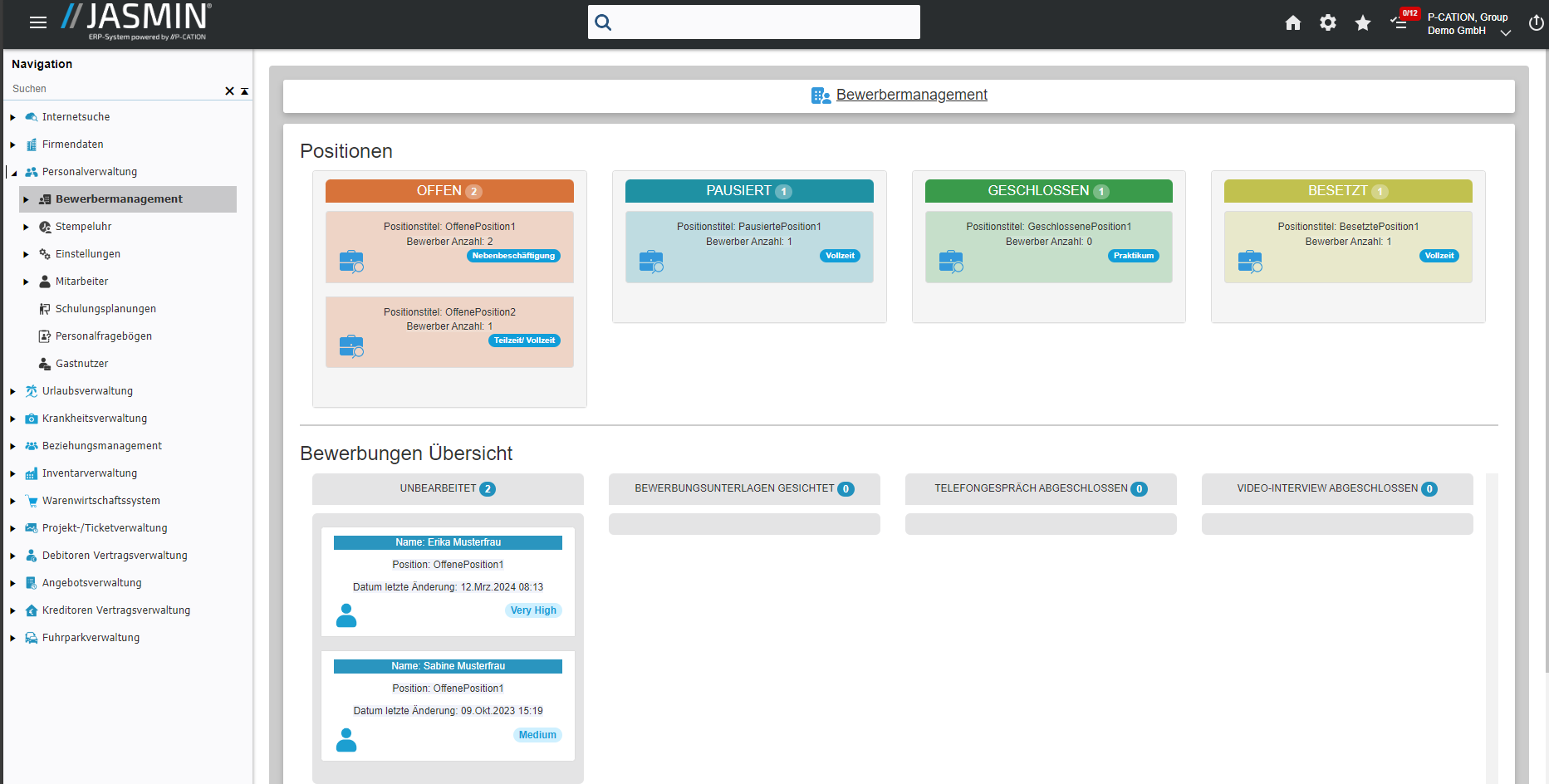 HRM-BewerbermanagementDashboard